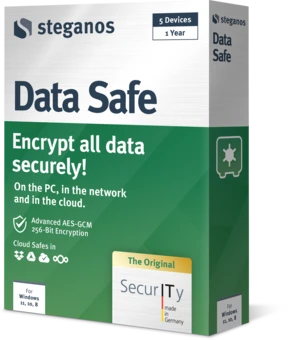 Упаковка Steganos Data Safe — вид справа