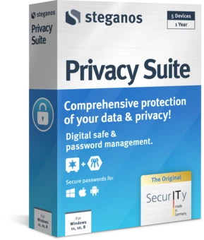 Упаковка Steganos Privacy Suite — вид слева